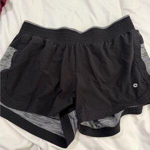 Xersion Women's Black and Gray Athletic Shorts